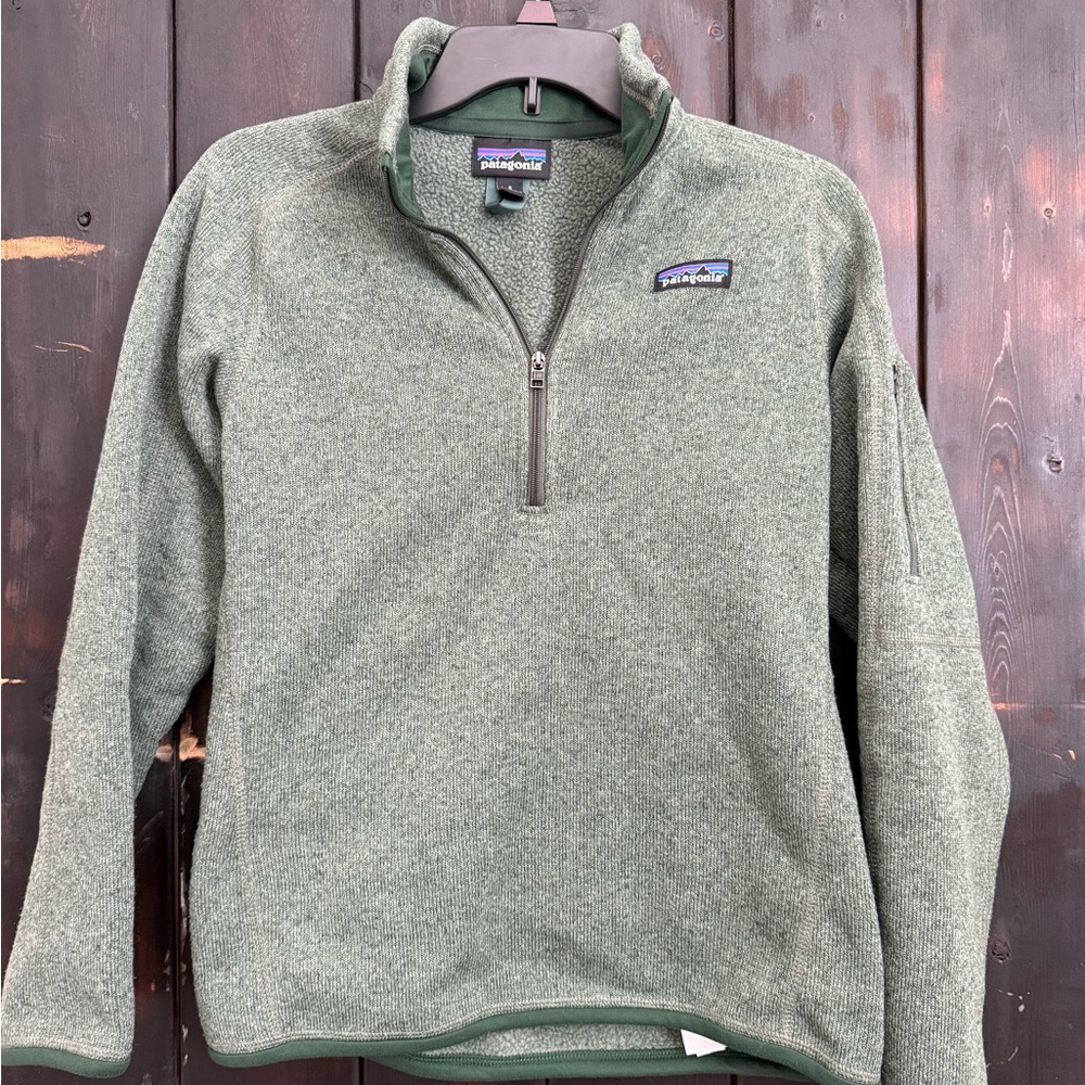 Patagonia Green Zip Up Sweater